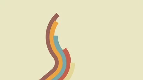 Two color variation of abstract retro vintage animation with drawing lines.  Stock Footage 246682984