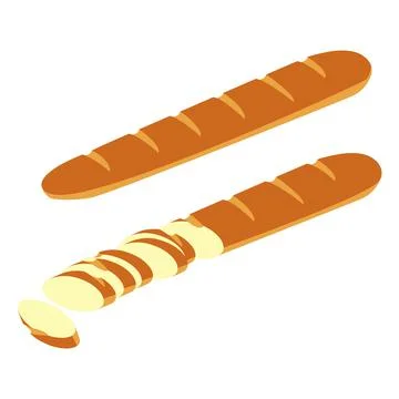 Two colored baguettes Иллюстрация