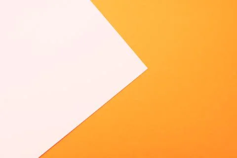 Two colored bright paper texture orange and white as background Stock Photos