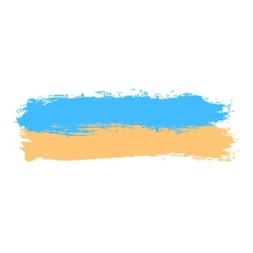 Two Colored Brushstroke Paint Stock-Illustration