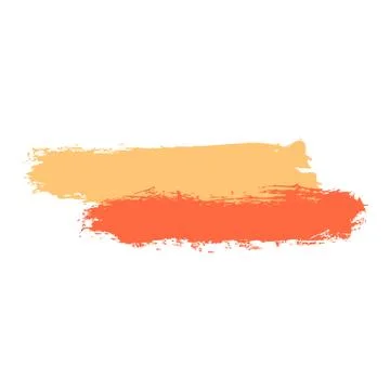 Two Colored Brushstroke Paint Illustrazione stock