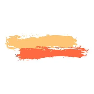 Two Colored Brushstroke Paint Illustrazione stock