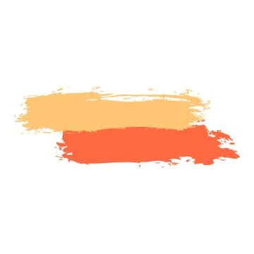 Two Colored Brushstroke Paint Stock-Illustration