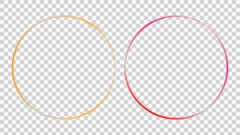 Two colored circles isolated on white background Stock Illustration