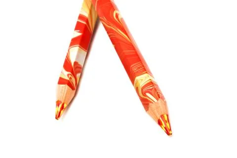 Two colored pencil Stock Photos