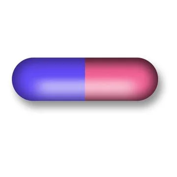Two colored pill Stock Illustration