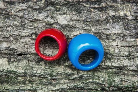 Two colored rings Stock Photos