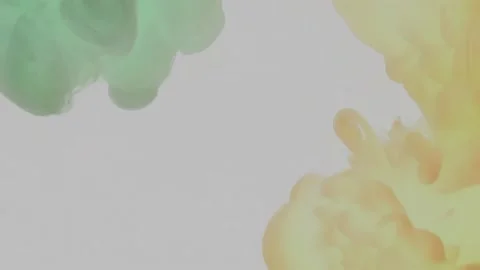 Two-colored smoke, on a pale white background, flowing, steam, paint Stock Footage 154766628