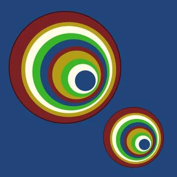 Two Colorful Circles Stock Illustration