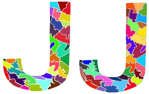 Two Colorful letters Stock Illustration