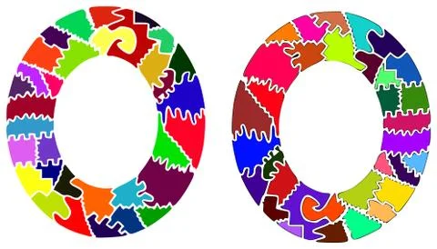 Two Colorful letters Stock Illustration