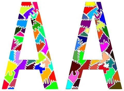 Two Colorful letters Stock Illustration