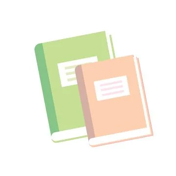 Two Colorful Log Book Stack Icon Stock Illustration