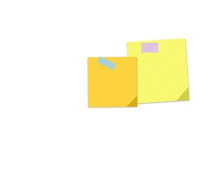 Two colorful sticky notes with flags Stock Illustration