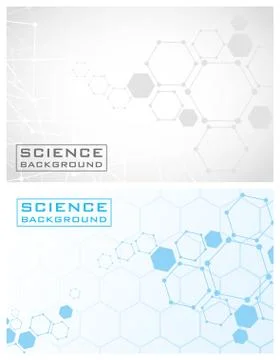 Two colors science backgrounds with lines structures Stock-Illustration