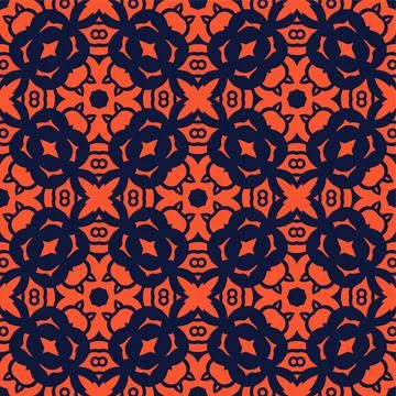 Two colors seamless abstract shape. Simple pattern ornament background Illustrazione stock