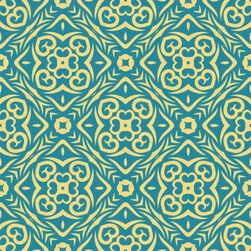 Two colors seamless abstract shape. Simple pattern ornament background Stock Illustration