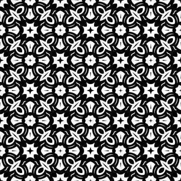 Two colors simple pattern ornament background. Seamless abstract shape Stock Illustration