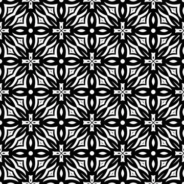 Two colors simple pattern ornament background. Seamless abstract shape Stock Illustration