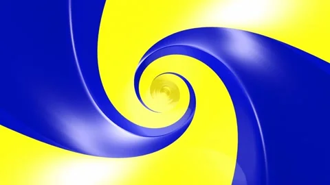 TWO COLORS Tunnel Flag Animation, Yellow and Blue, Loop Vídeo Stock 150092585