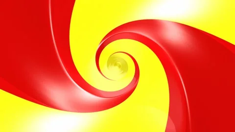 TWO COLORS Tunnel Flag Animation, Yellow and Red, Loop Vídeo Stock 150092753
