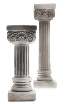 Two columns on white background Stock Photos