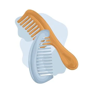 Two Combs Illustration Stock Illustration