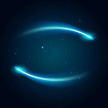 Two comets on the space background. Vector illustration with space for you te Stock Illustration