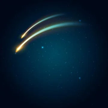 Two comets on the space background. Vector illustration with space for you te Stock Illustration