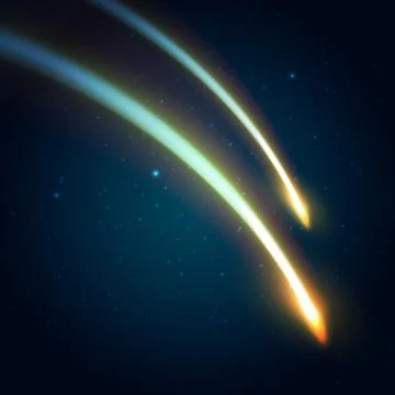 Two comets on the space background vector illustration Stock Illustration