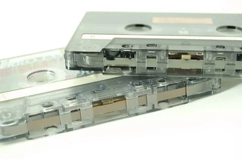 Two compact cassettes to record audio Stock Photos