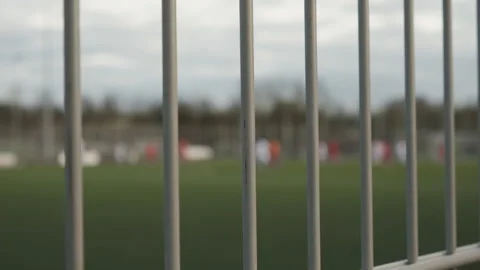 Two Competitive Team Playing Soccer on a Professional League. Stock Footage 317624843