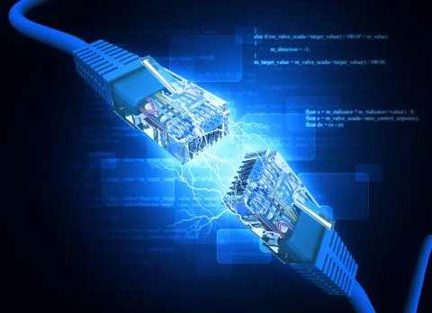 Two computer cables Stock Illustration