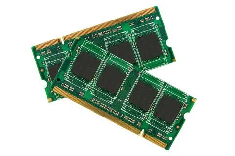 Two computer memory modules two computer memory modules isolated on white ... Stock Photos