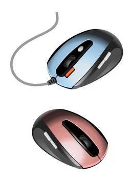 Two computer mouse Stock Illustration