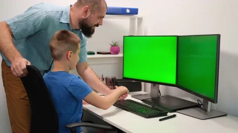 Father Child Green Screen Stock Footage ~ Royalty Free Stock Videos | Pond5