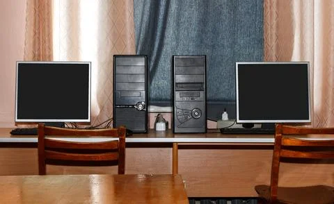 Two computers Stock Photos