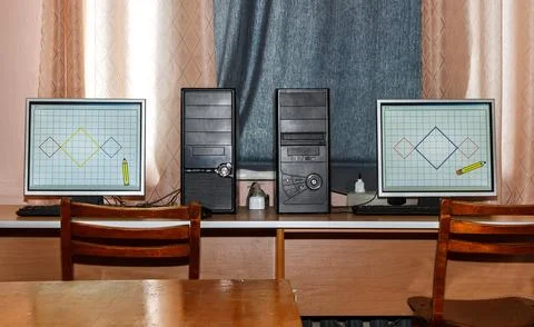 Two computers Stock Photos