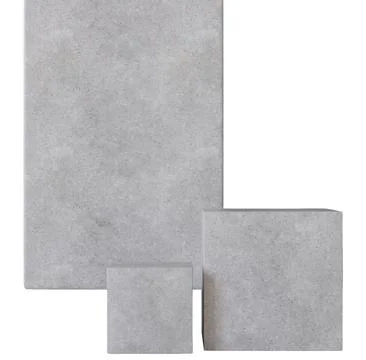 Two concrete podiums are shown in a cut out style on a clear background. Th.. Stock Illustration