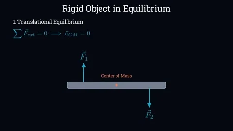 Two conditions of rigid object in equilibrium model Stock Footage 335190832