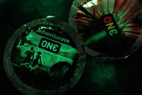 Two condoms Foto stock