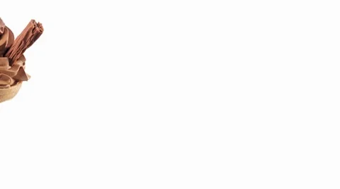 Two cones of chocolate soft ice cream Stock Footage 8574494