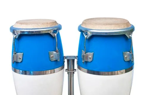 Two congas isolated on white background Stock Photos