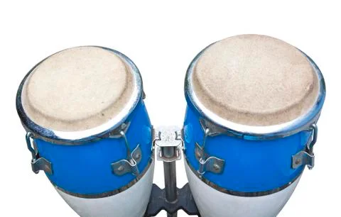 Two congas isolated on white background Stock Photos