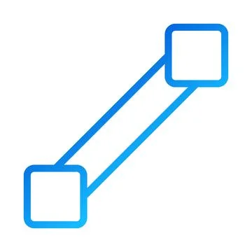 Two Connected Blue Square Elements On White Space イラスト素材