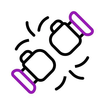 Two connected objects separating, concept of disconnection, separation, or .. Stock Illustration