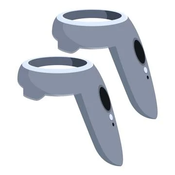 Two controllers for virtual reality experience enhancing gaming Stock Illustration