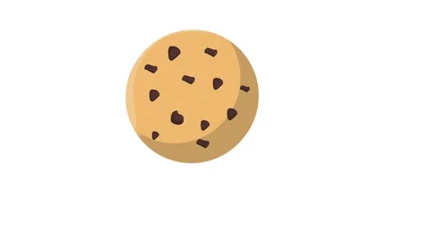 Two cookies positioned on a white background, emphasizing their delicious a.. Stock Footage 332475195