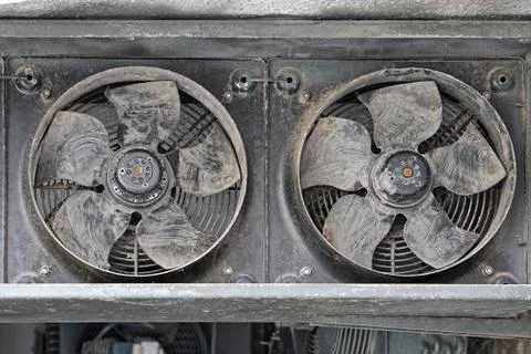 Two cooling fans Stock Photos