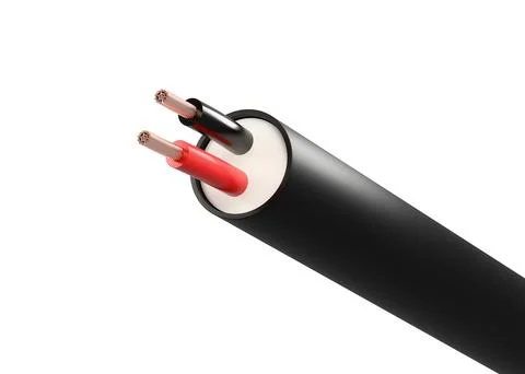 Two core electric power cable wire Stock Photos